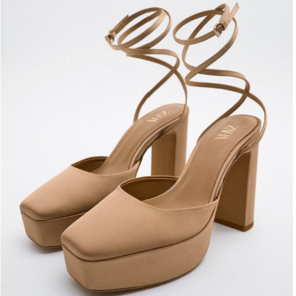 Zara Chunky Heeled Platform Shoes